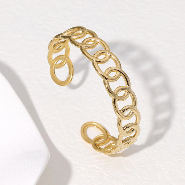 Fashionable Open-End Steel Bracelet